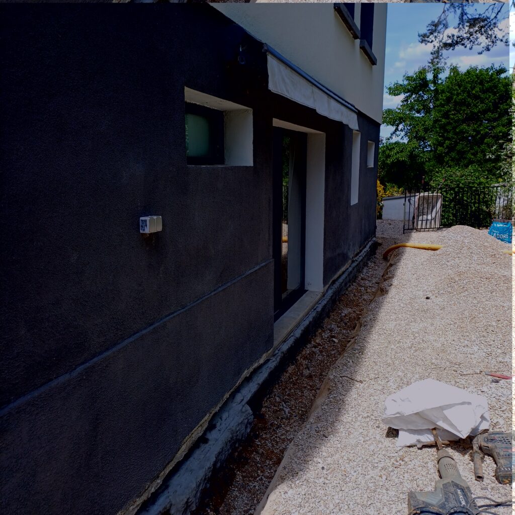 infiltrations d’eau façade drainage 77