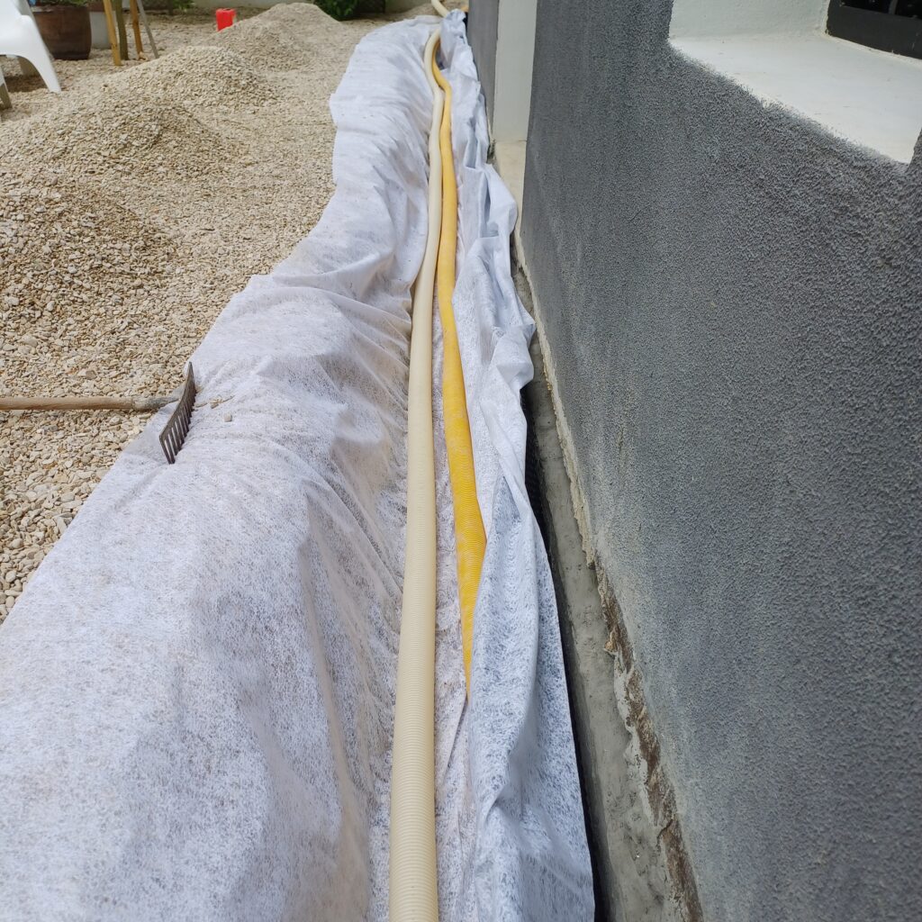 drainage terrain infiltration d’eau 77